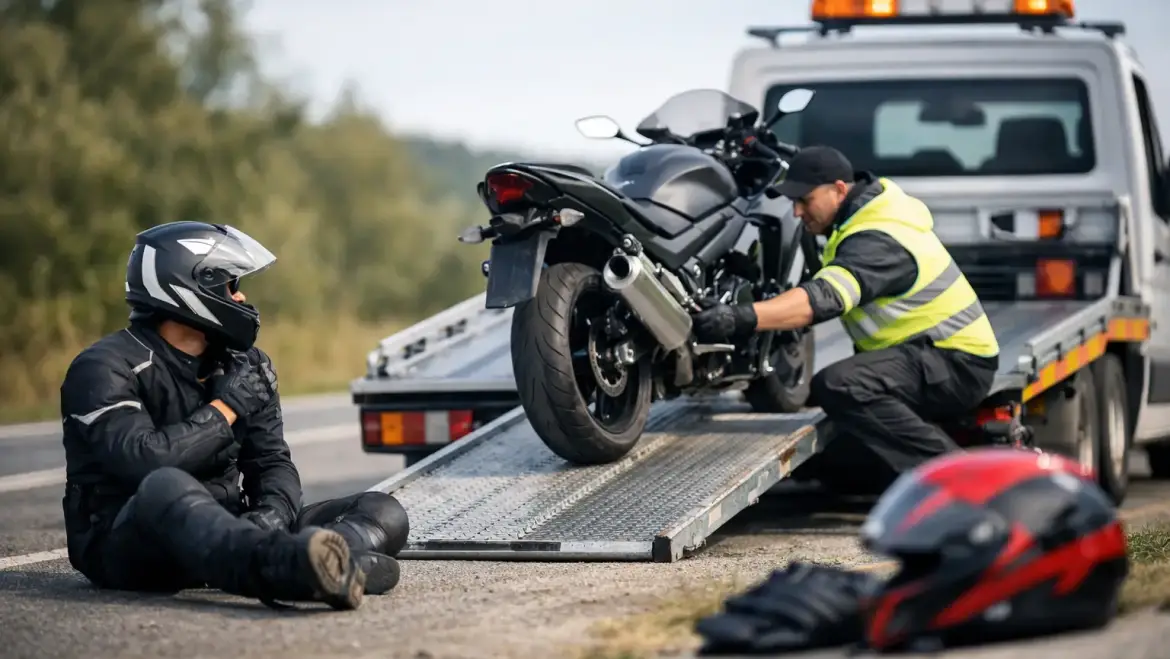 Pomoc drogowa dla motocyklisty – co robić?